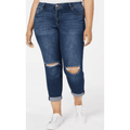 Celebrity Pink Trendy Plus Size Ripped Girlfriend-Fit Jeans, Size 22 by Vanessa Jane