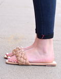 Braided Flat Sandals -Camel by Boutique 23