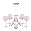 World Imports Millau 5-light Chrome Chandelier With Fabric Shade by Vanessa Jane