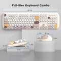 Wireless Keyboard & Mouse Combo - Silent Click, Colorful 104 Keys by Zerodamage Sahara Case LLC