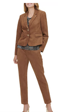 Tommy Hilfiger Womens 2 Button Suede Jacket, Size 10 by Vanessa Jane