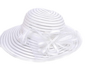 Josette Womens Church Micro Brim Organza Cloche Sun Dressy Hat White by Vanessa Jane