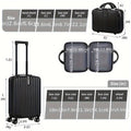 2-Piece Spinner Luggage Set – 20” Carry-On & 14” Crossbody Handbag by DailySale