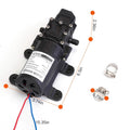 12V Water Pump with 2 Hose Clamps 123PSI Self Priming Sprayer Pump by DailySale