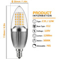 12W LED Candelabra Bulb Non-Dimmable 100-Watt Light Bulbs Equivalent by DailySale
