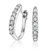 14k Gold Natural Diamond Huggie Earrings