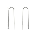 14k Gold Dangle Chain Natural Diamond Earrings by Fine Color Jewels