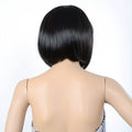 13 Inches Straight Heat Resistant Short Bob Full Hair Wigs with Flat Bangs by DailySale