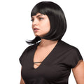 13 Inches Straight Heat Resistant Short Bob Full Hair Wigs with Flat Bangs by DailySale