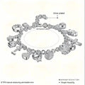 13 Pendant Charm Bracelet - Cubic Zirconia, No Plating, Fashion Jewelry Chain by DailySale