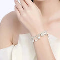 13 Pendant Charm Bracelet - Cubic Zirconia, No Plating, Fashion Jewelry Chain by DailySale
