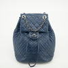 Chanel Navy Blue Matelasse Caviar Skin Backpack #1302