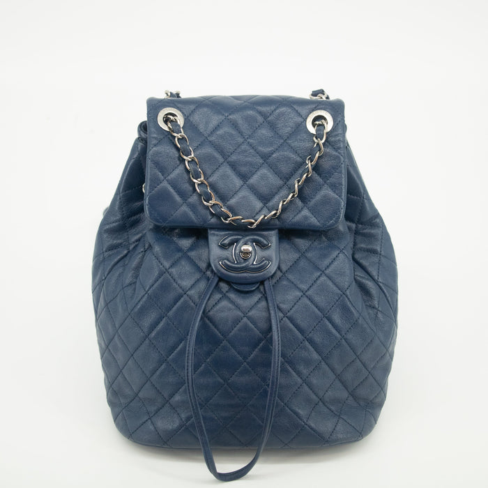 Chanel Navy Blue Matelasse Caviar Skin Backpack #1302 by Bolt Boutique