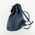Chanel Navy Blue Matelasse Caviar Skin Backpack #1302 by Bolt Boutique