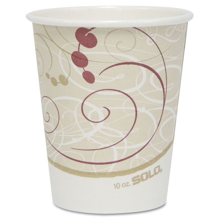 Dart Paper Hot Cups in Symphony Design, 10 oz, Beige, 50/Pack
