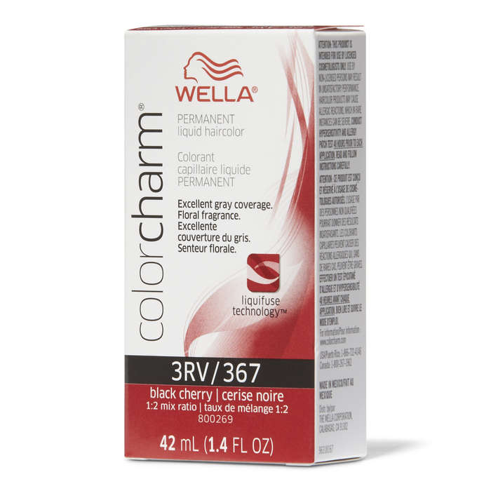 Wella Charm Liquid Permanent Hair Color, 367/3rv Black Cherry by Pasteur Pharmacy