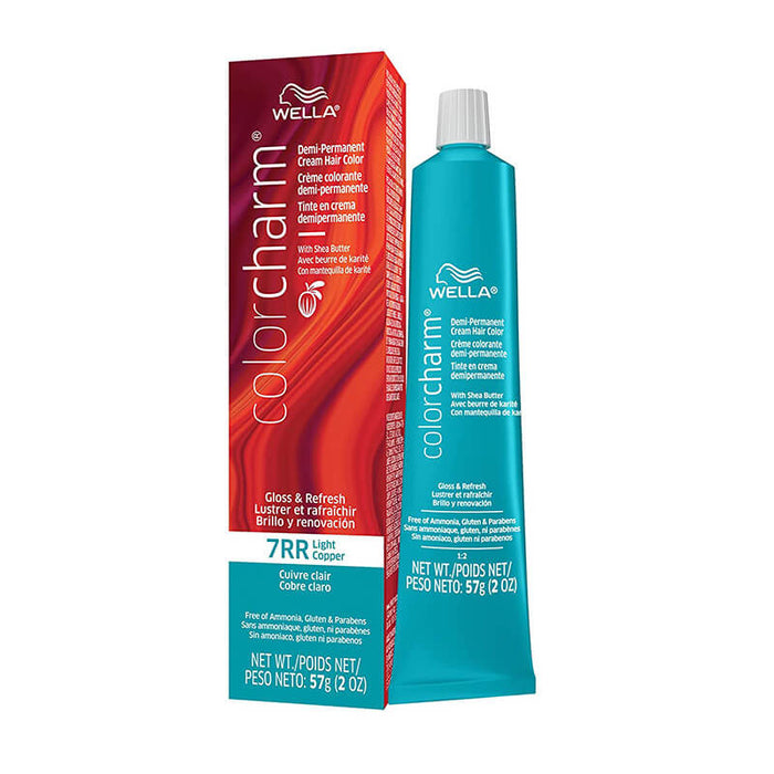 Wella Color Charm Gloss & Refresh Demi-Permanent Cream Hair Color - 7RR - Light Copper by Pasteur Pharmacy