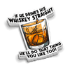 Whiskey Straight - Hard Hat Decal