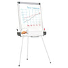 Universal Dry Erase Board with Tripod Easel and Adjustable Pen Cups, 29" x 41", White Surface, Silver Frame