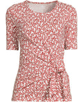 Lands End Womens Plus Size Lightweight Jersey Tie Front Top by Vanessa Jane