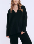 Motherhood Maternity V-Neck Pullover Scuba Hoodie - Small by Vanessa Jane