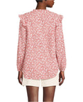 Womens Lands End Cotton Voile Ruffle Shirt,Medium by Vanessa Jane