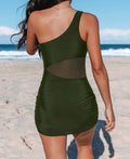 Cupshe Asymmetrical Mesh Waist Swim Dress, Size Small by Vanessa Jane