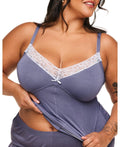 Adore Me Plus Size Suzanna Pajama Cami and Pants Set - Dark Grey, 3X by Vanessa Jane