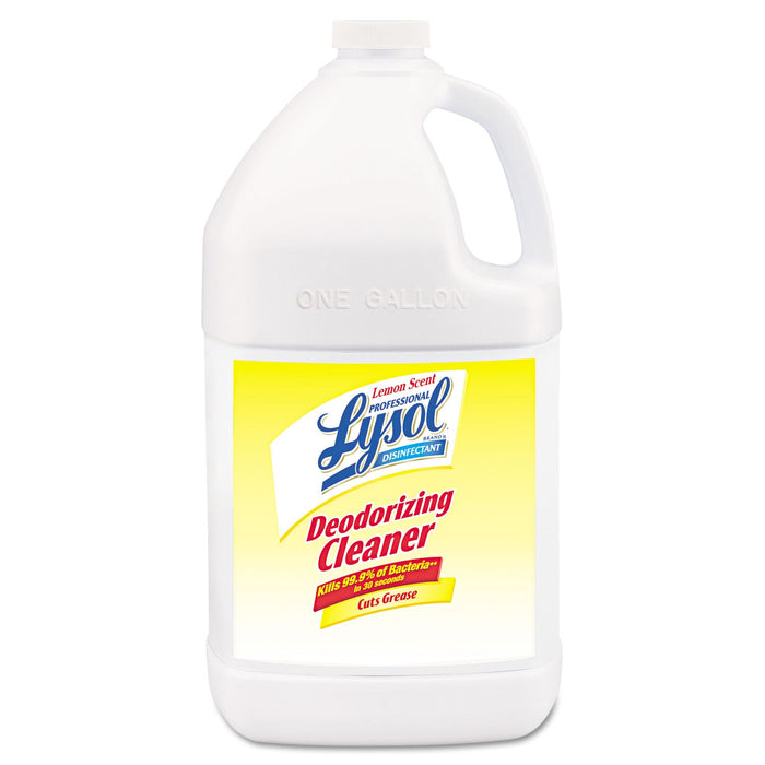 Professional LYSOL Disinfectant Deodorizing Cleaner Concentrate, 1 gal Bottle, Lemon  Scent