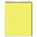 Cambridge Stiff-Back Wire Bound Notepad, Wide/Legal Rule, Canary/Blue Cover, 70 Canary-Yellow 8.5 x 11.5 Sheets