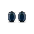 1.90 Ct Oval Blue Sapphire Prong 10K Gold Stud Earrings by Fine Color Jewels