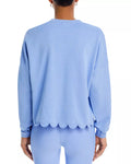 Aqua Athletic Scalloped Sweatshirt by Vanessa Jane