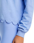 Aqua Athletic Scalloped Sweatshirt by Vanessa Jane