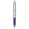 Pilot Dr. Grip Center of Gravity Ballpoint Pen, Retractable, Medium 1 mm, Black Ink, Silver/Navy Grip Barrel