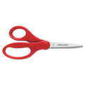 Fiskars Kids/Student Scissors, Pointed Tip, 7" Long, 2.75" Cut Length, Assorted Straight Handles