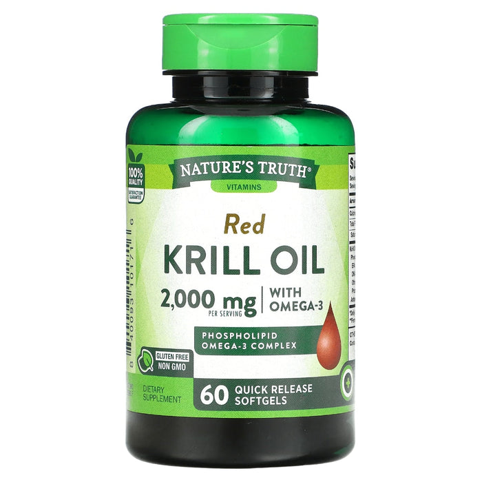 Nature's Truth Krill Oil, 100% Pure Red, 1000 Mg, Softgels by Pasteur Pharmacy
