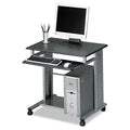 Safco Empire Mobile PC Cart, 29.75" x 23.5" x 29.75", Anthracite/Silver