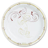 Dart Symphony Paper Dinnerware, Heavyweight Plate, 9" dia, Tan, 125/Pack