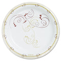 Dart Symphony Paper Dinnerware, Heavyweight Plate, 9" dia, Tan, 125/Pack