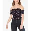 Crave Fame Juniors Smocked Off-the-Shoulder Crop Top by Vanessa Jane