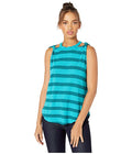We the Free Womens Striped Twist Tank Top, Medium Jungle Teal by Vanessa Jane
