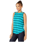 We the Free Womens Striped Twist Tank Top, Medium Jungle Teal by Vanessa Jane
