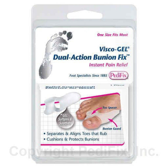 Visco-GEL Dual Action Bunion Fix, Bunion Shield & Toe Separator Combo, 1 Count by Pasteur Pharmacy
