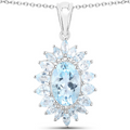 Blue Topaz Gemstone Jewelry Set by Fine Color Jewels