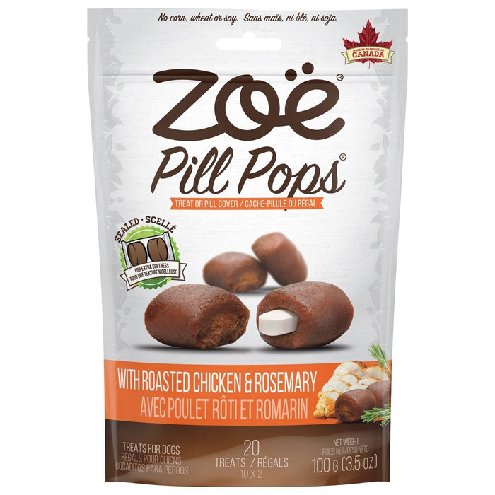 Zoe Pill Pops Dog Treats, Roasted Chicken & Rosemary by Pasteur Pharmacy