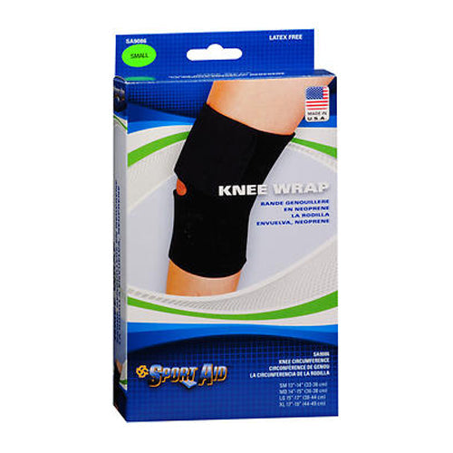 Knee Wrap Neoprene Sport Aid Black Small by Pasteur Pharmacy