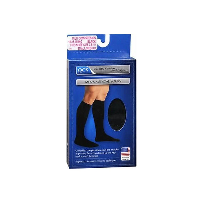 Loving Comfort Men's Knee-High Compression Dress Socks (20-30 mmHg), Closed Toe, Black, Large by Pasteur Pharmacy