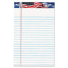 TOPS American Pride Writing Pad, Narrow Rule, Red/White/Blue Headband, 50 White 5 x 8 Sheets, 12/Pack