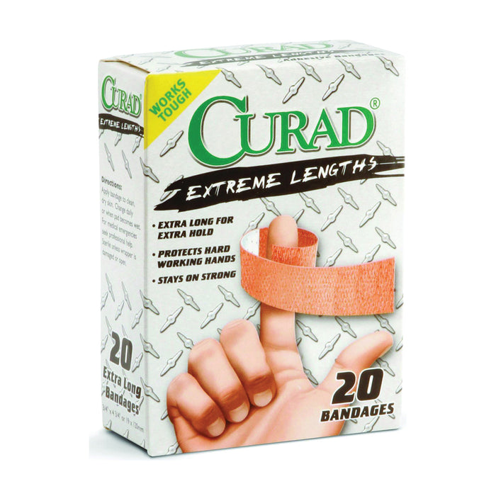 Curad Heavy Duty Bandage Extra Long 20 Each .75 X 4.75 In by Pasteur Pharmacy