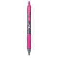 Pilot G2 Premium Breast Cancer Awareness Gel Pen, Retractable, Fine 0.7 mm, Black Ink, Translucent Pink Barrel, Dozen